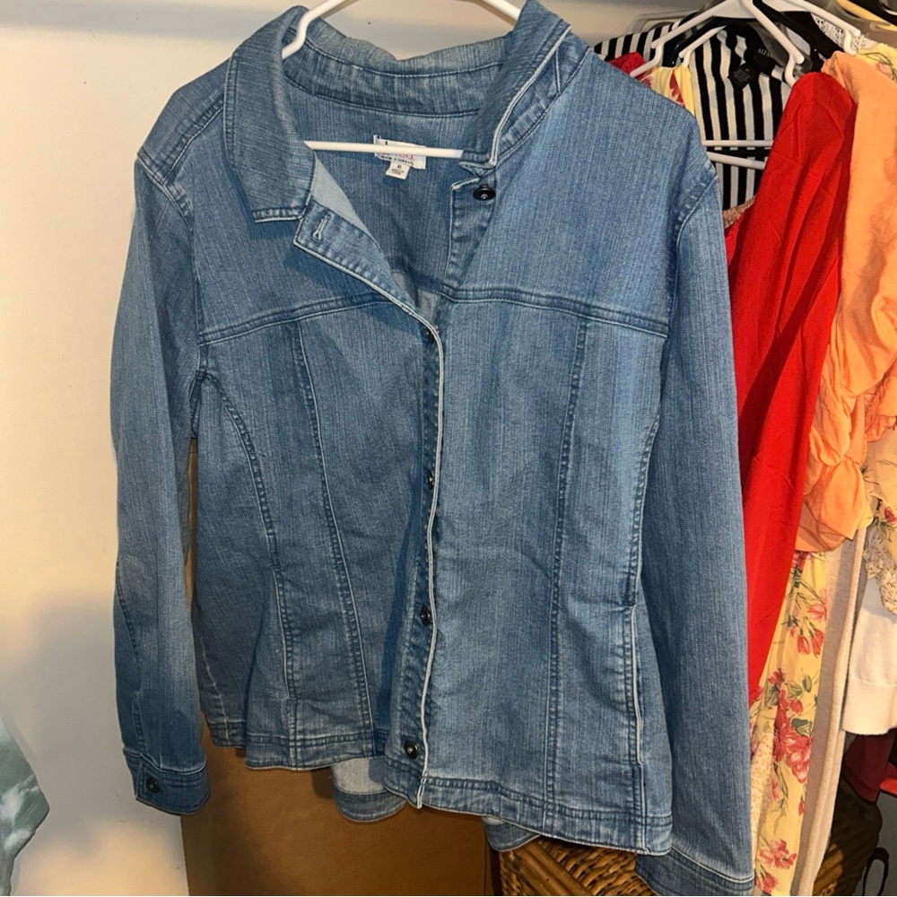 Denim&Co Blue Jean Jacket Classic Design